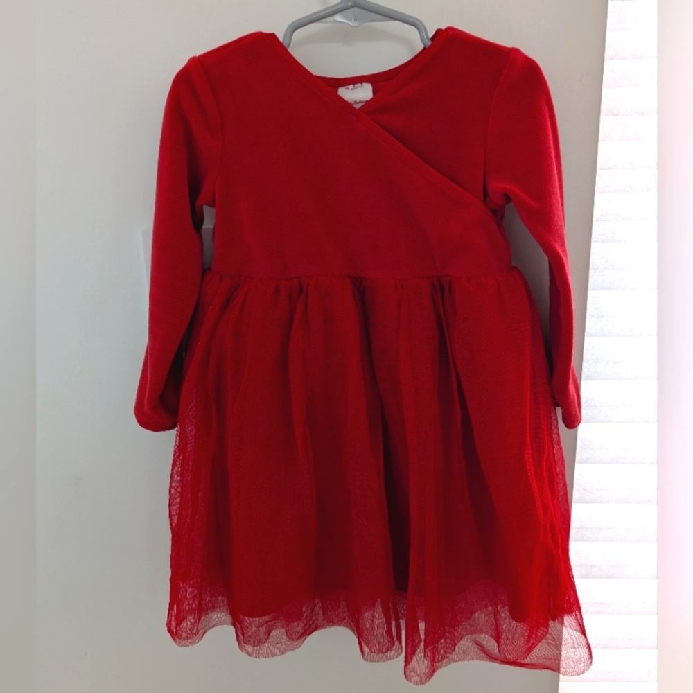 Toddler Girls: Hanna Andersson Vibrant Red Formal Kids Dress